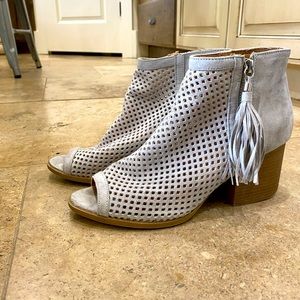 Grey suede bootie